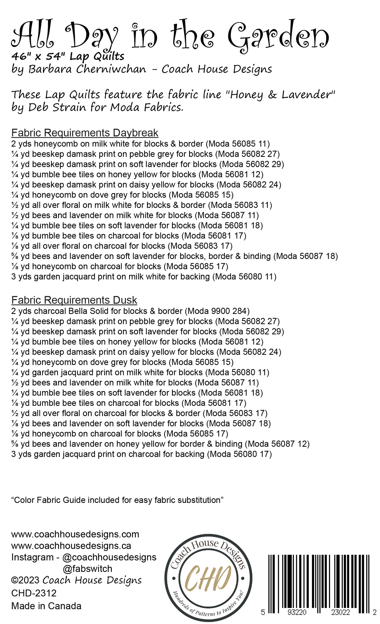 All Day in the Garden Quilt Pattern