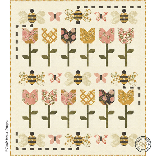 Bees at Work Lap Quilt Pattern (Pre-Order)
