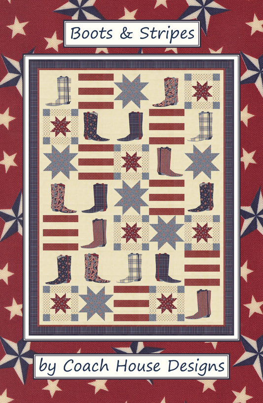 Boots & Stripes Downloadable PDF Quilt Pattern (Pre-Order)