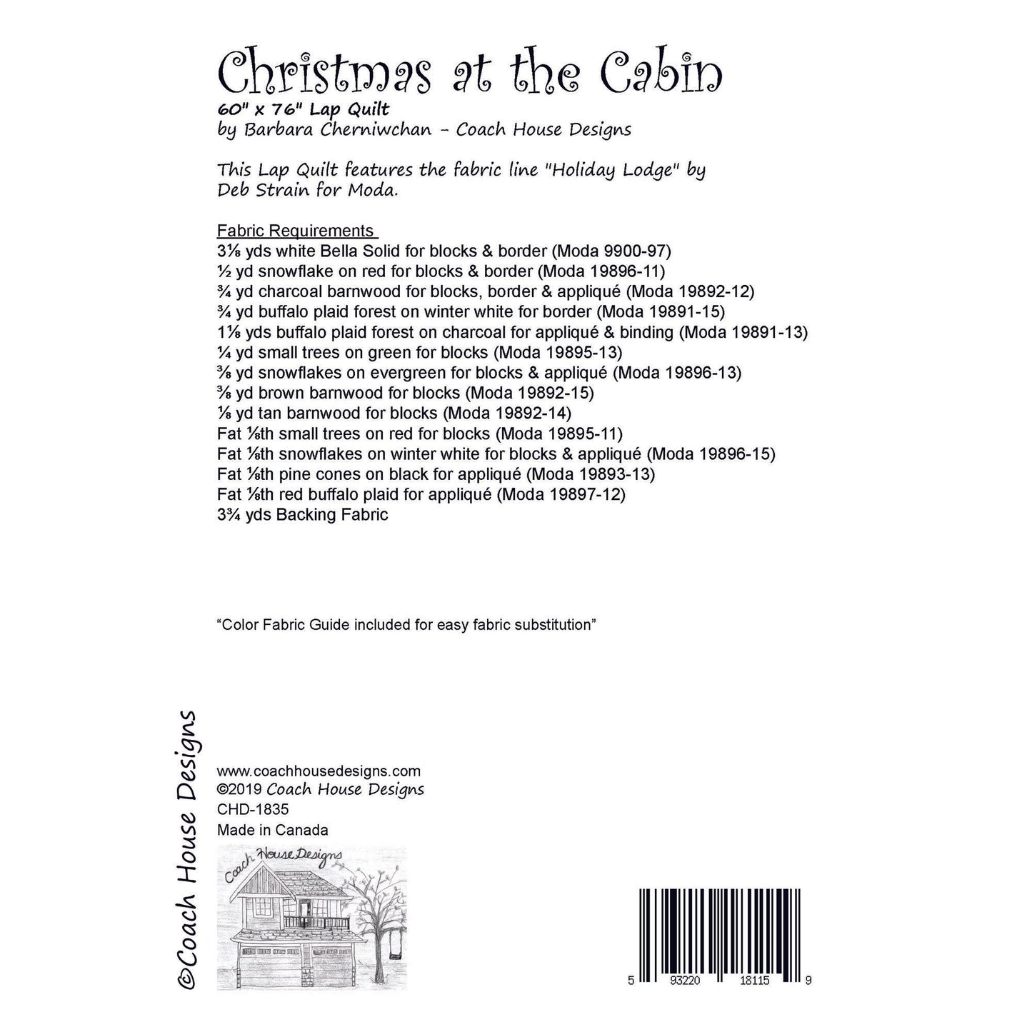 Christmas at the Cabin Quilt Pattern