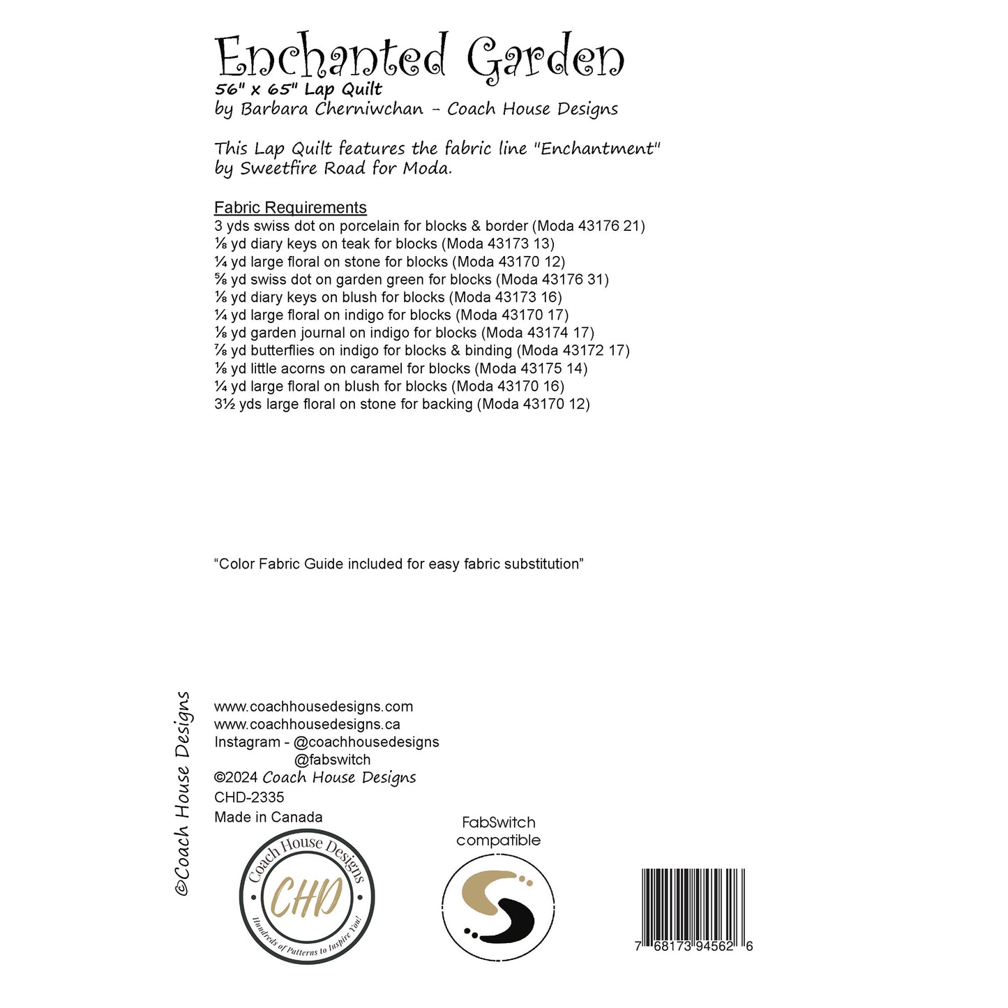Enchanted Garden Downloadable PDF Quilt Pattern