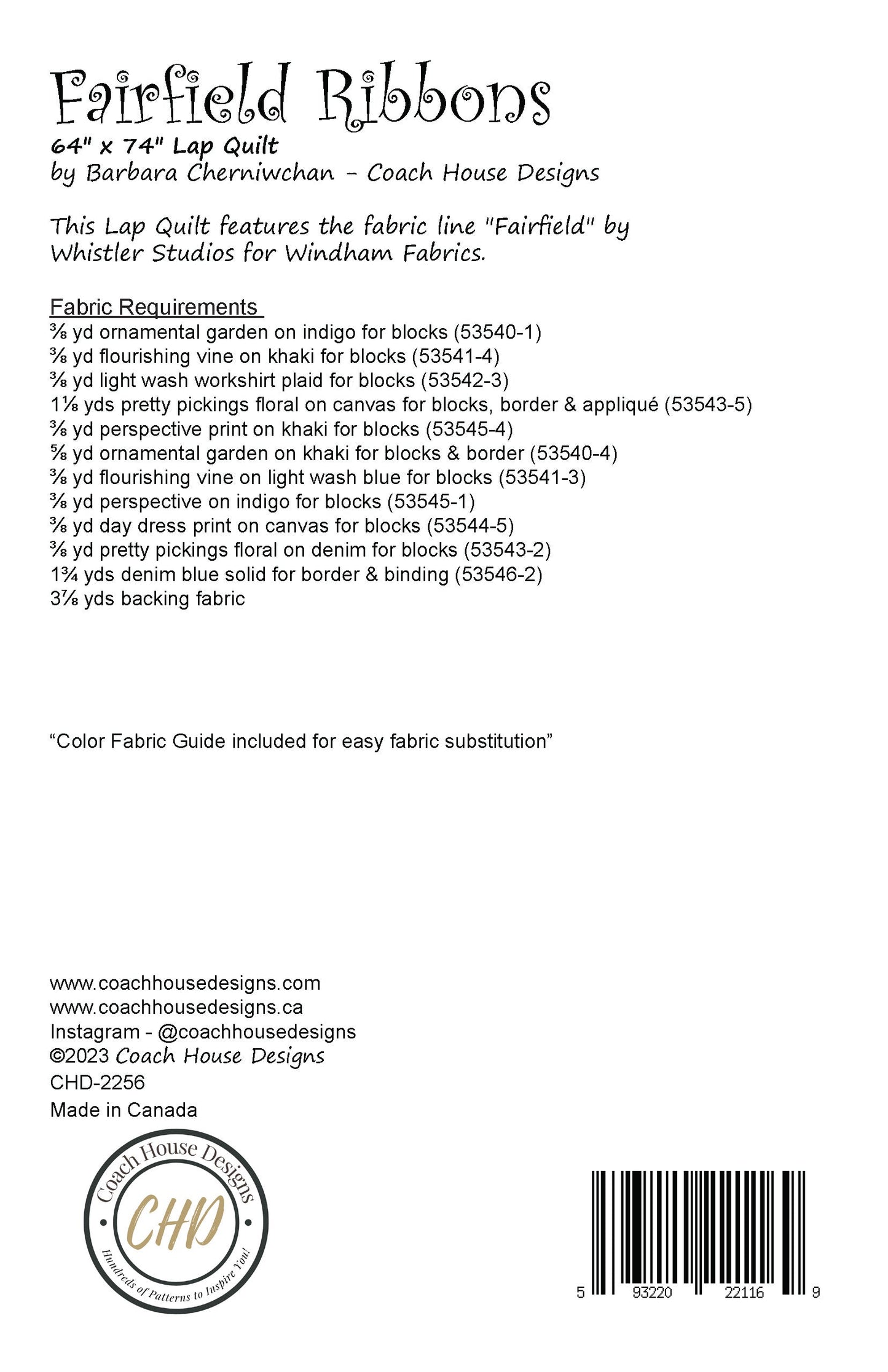 Fairfield Ribbons Downloadable PDF Quilt Pattern