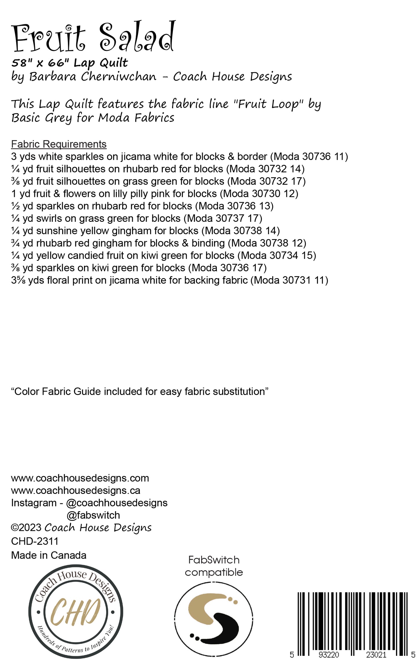 Fruit Salad Quilt Pattern