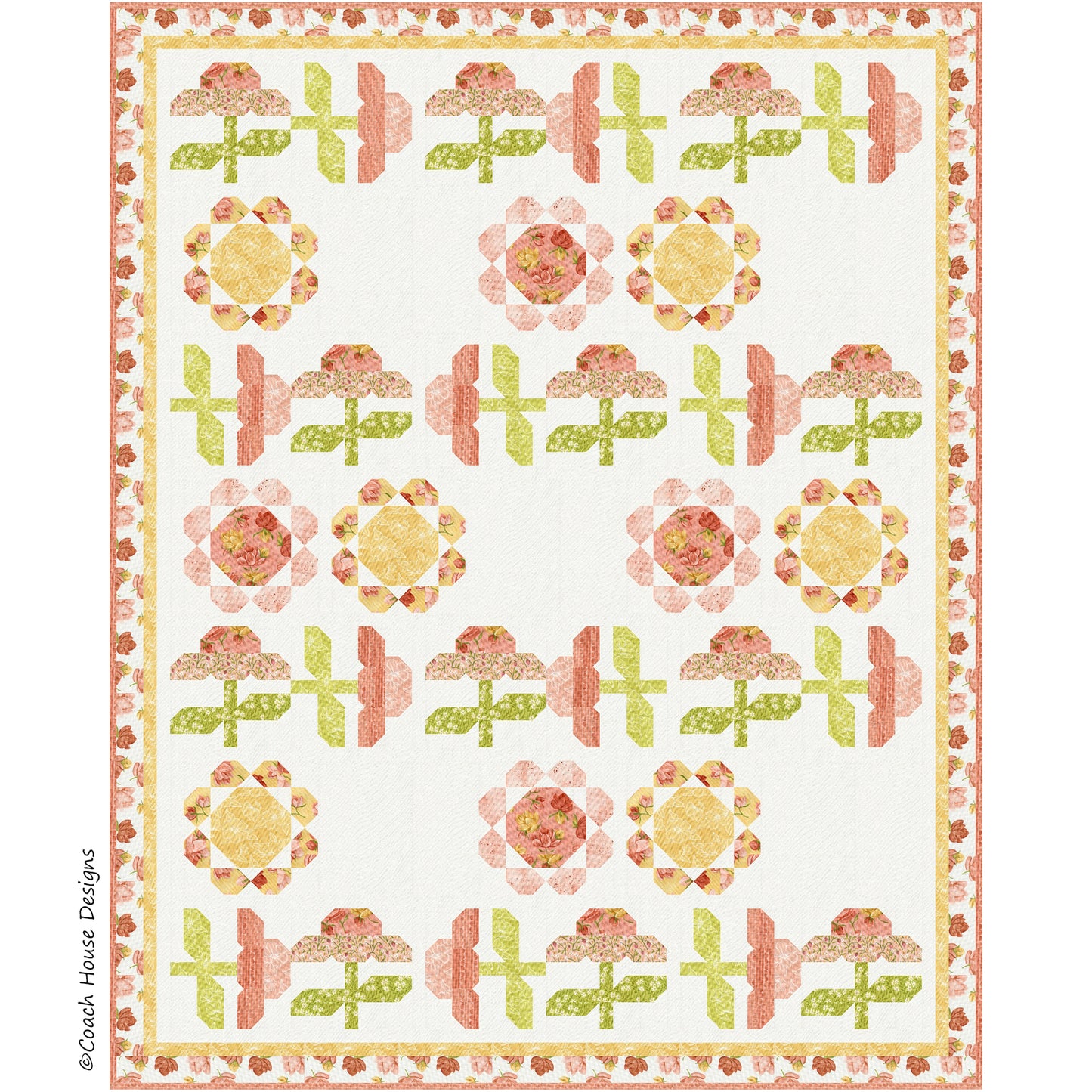 Golden Hour Garden Downloadable PDF Quilt Pattern