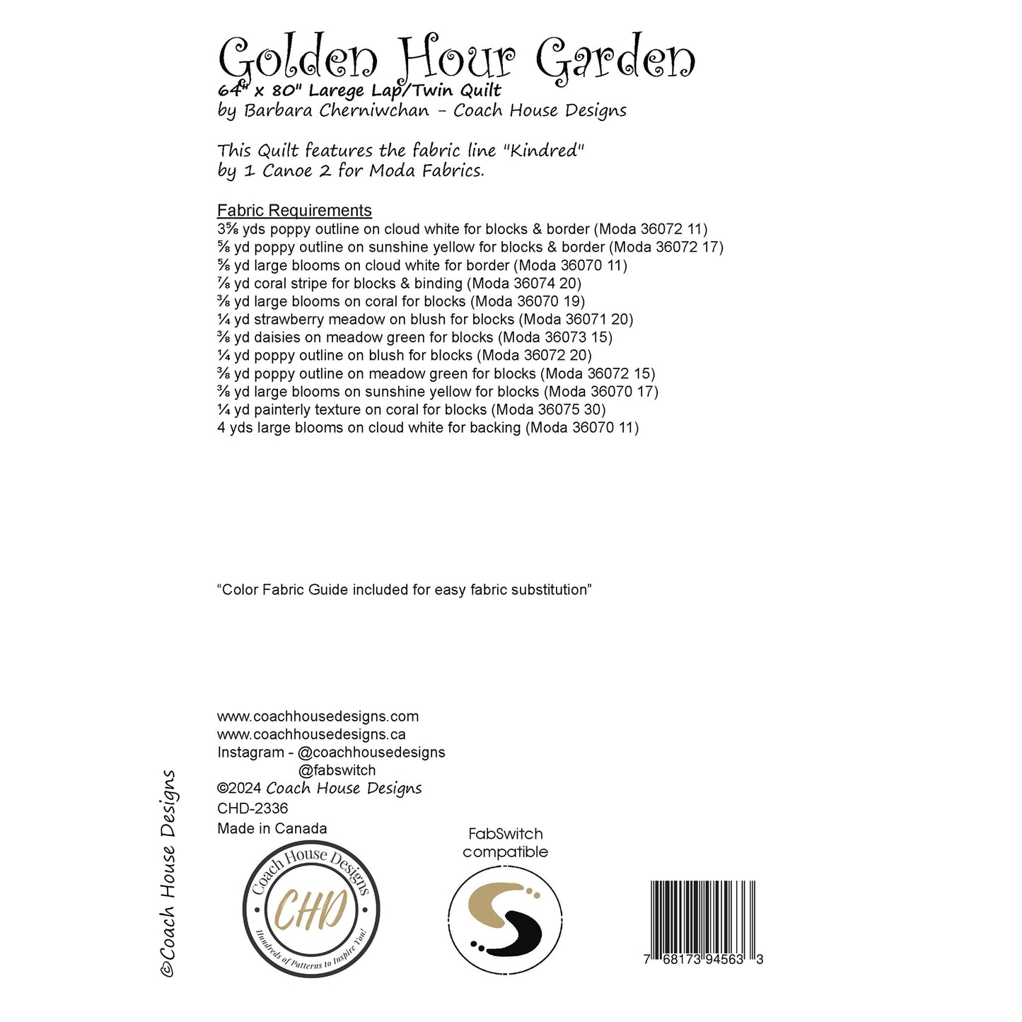 Golden Hour Garden Downloadable PDF Quilt Pattern