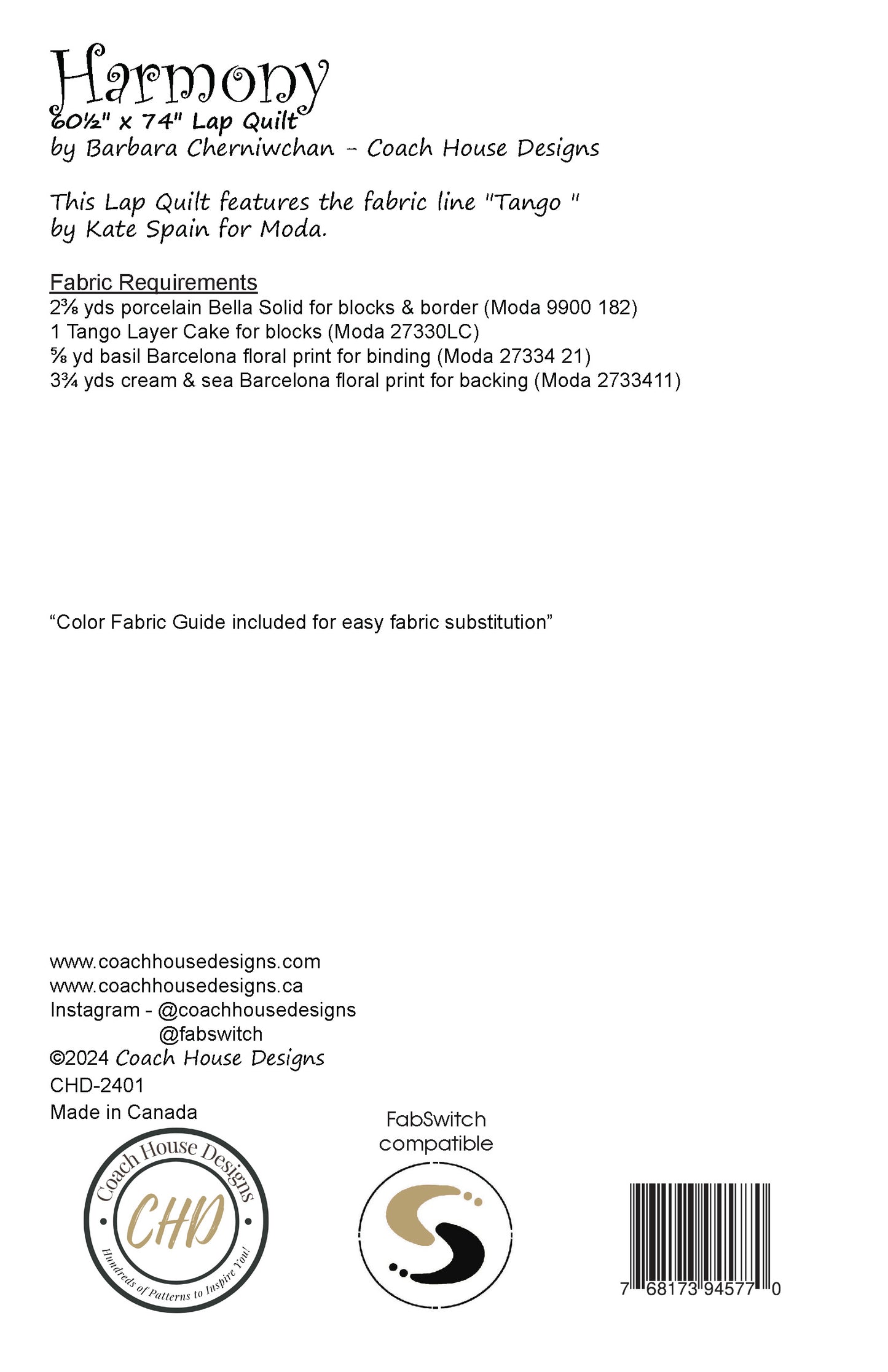 Harmony Quilt Pattern