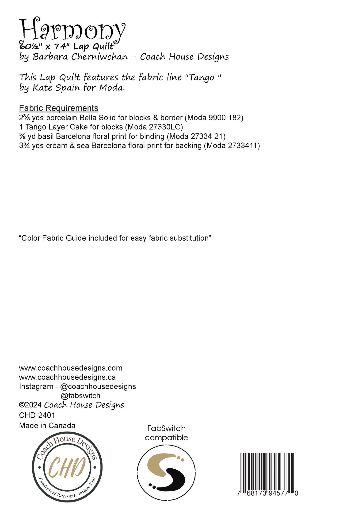 Harmony Downable PDF Quilt Pattern