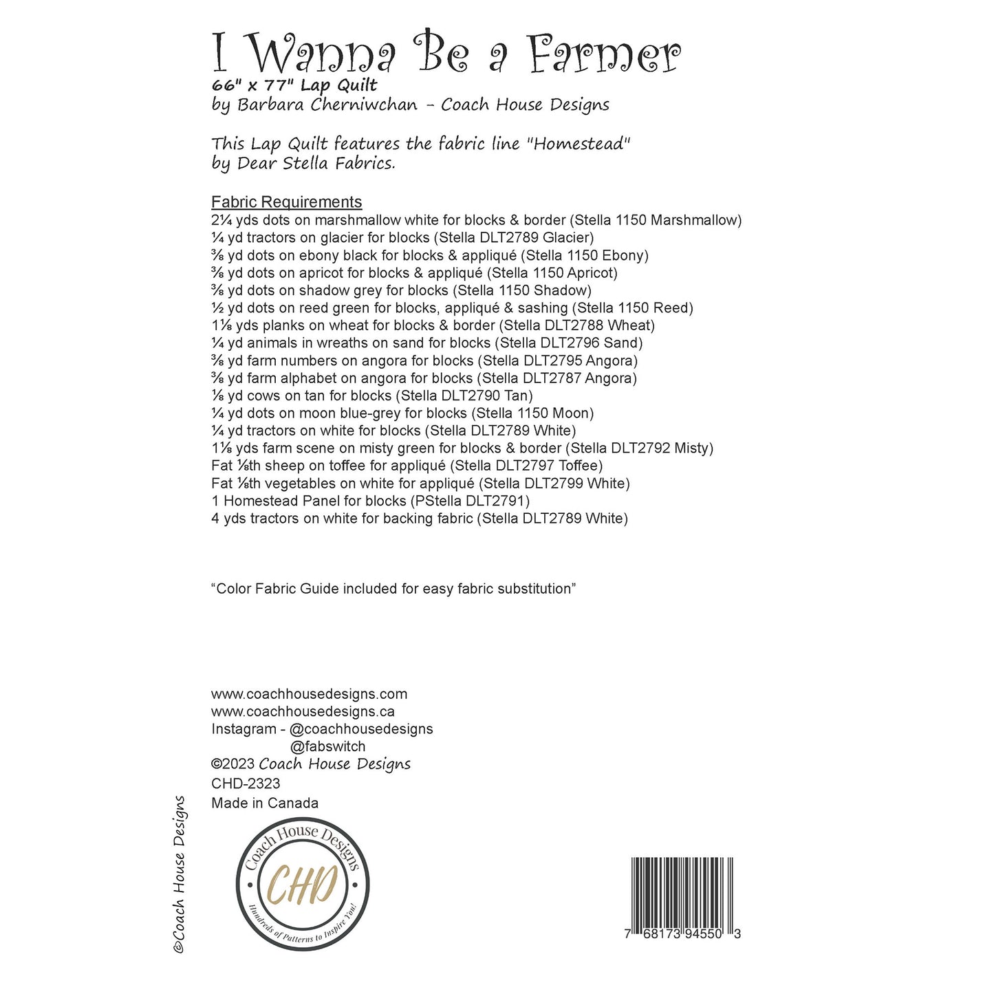 I Wanna Be a Farmer Downloadable PDF Quilt Pattern