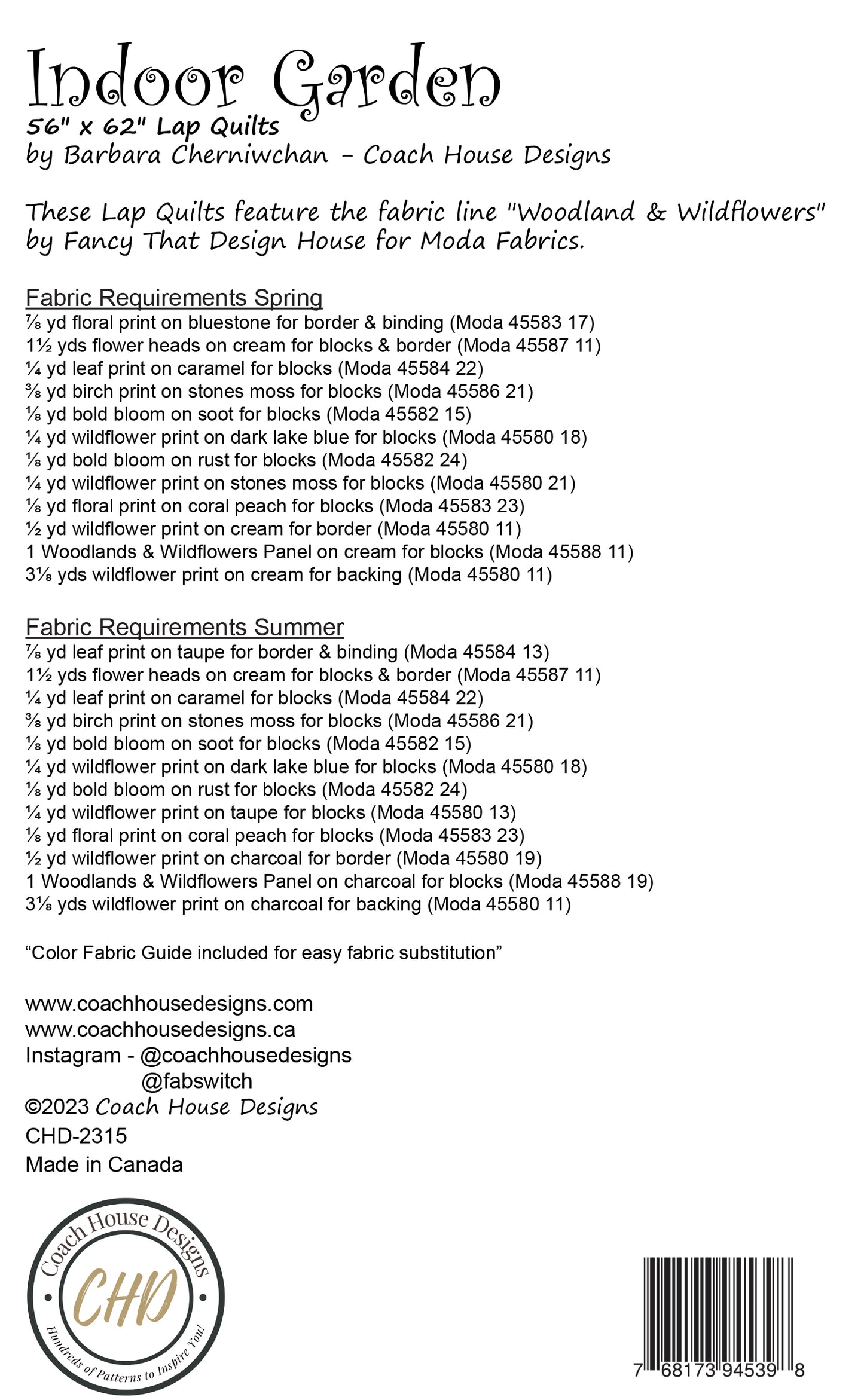 Indoor Garden Quilt Pattern