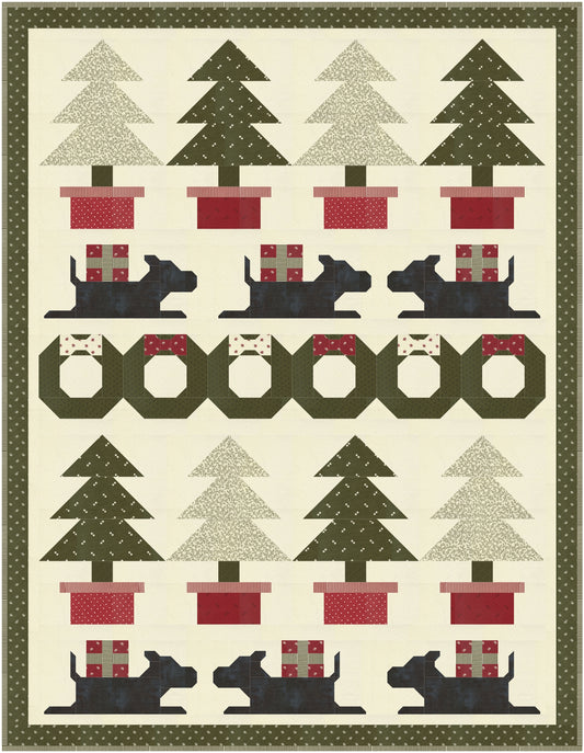 Puppy's First Christmas Downloadable PDF Quilt Pattern (Pre-Order)