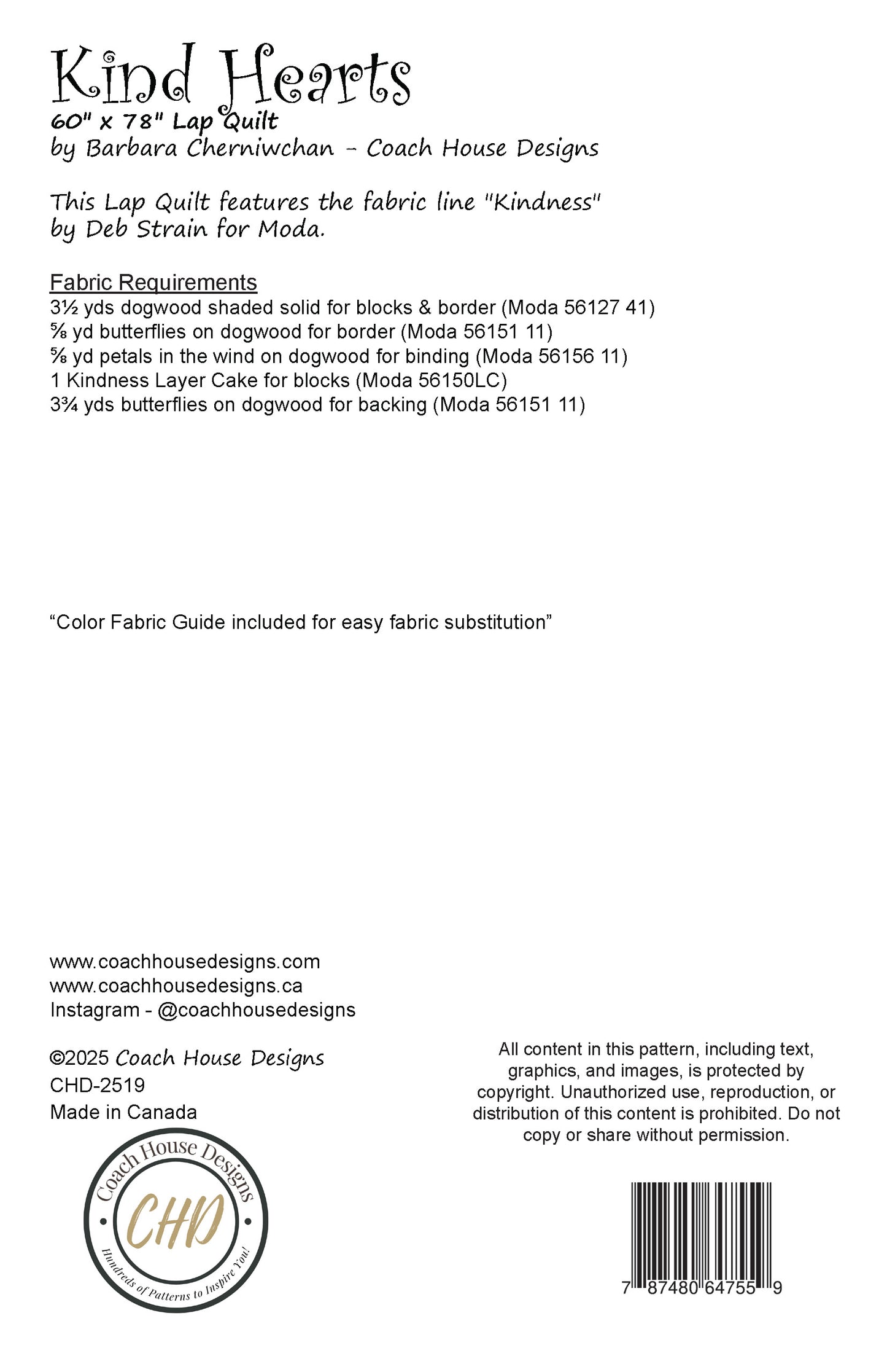 Kind Hearts Downloadable PDF Quilt Pattern (Pre-Order)