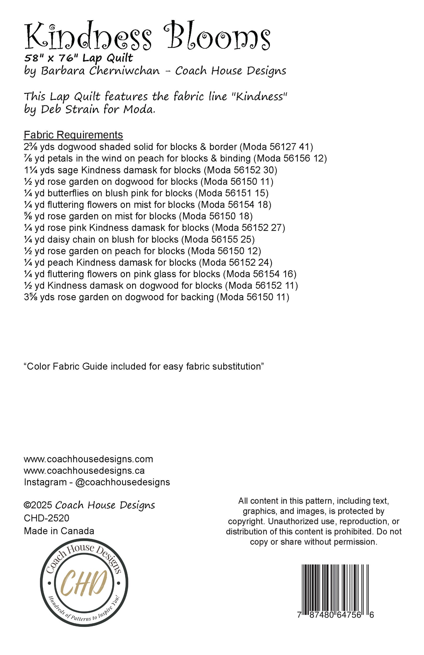 Kindness Blooms Downloadable PDF Quilt Pattern (Pre-Order)