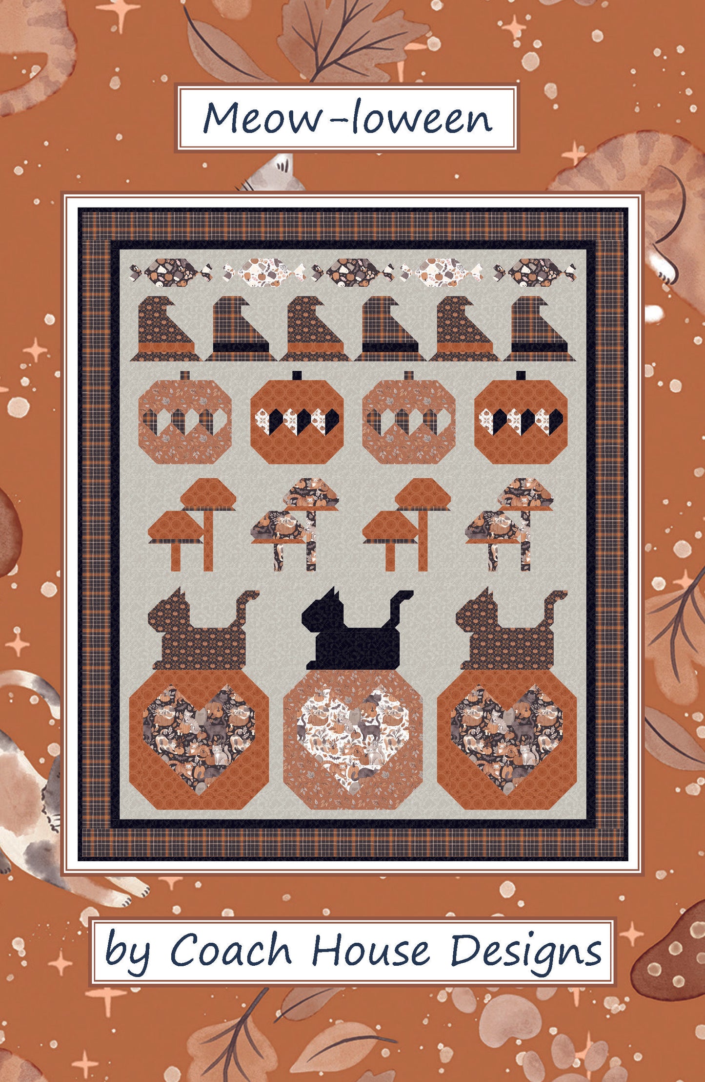 Meow-loween Downloadable PDF Quilt Pattern (Pre-Order)