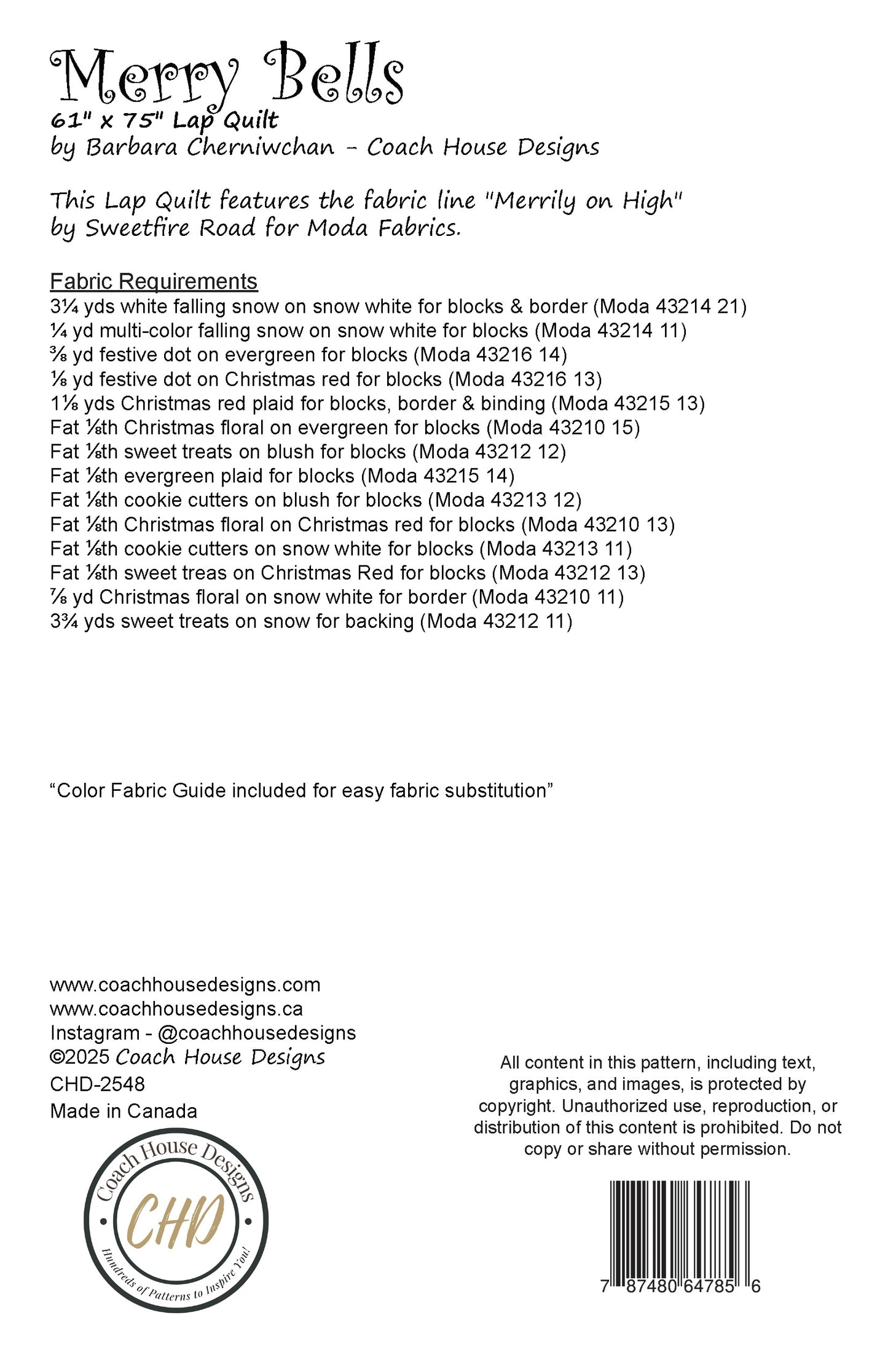 Merry Bells Quilt Pattern (Pre-Order)