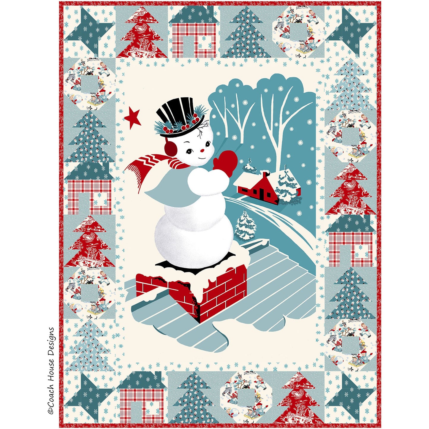 Midnight in Snowtown Digital Downloadable PDF Quilt Pattern
