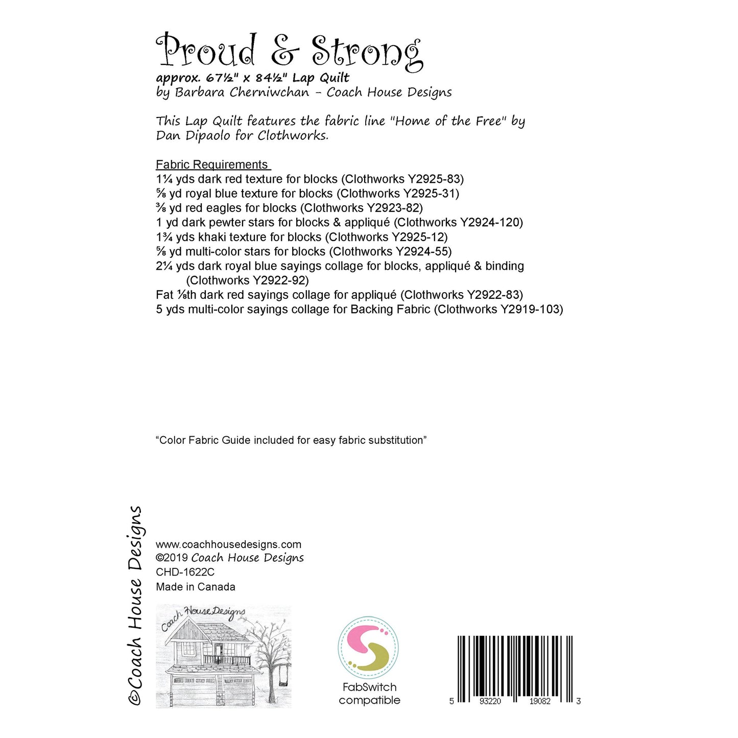 Proud & Strong Clothworks Quilt Pattern
