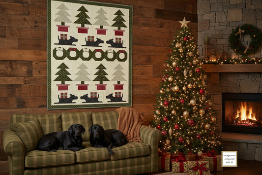 Puppy's First Christmas Downloadable PDF Quilt Pattern (Pre-Order)