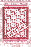 Redwork Flower Market Downloadable PDF Quilt Pattern