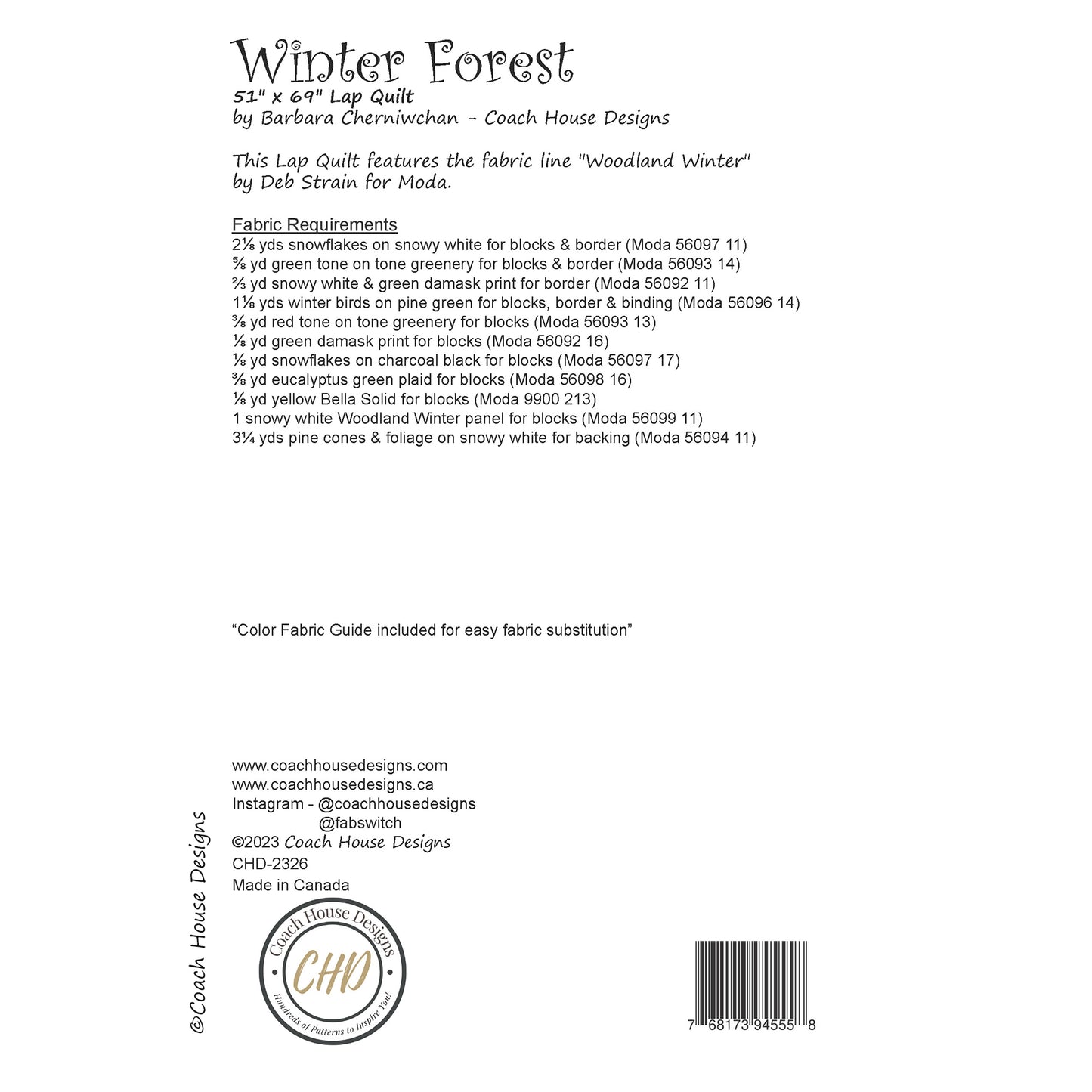 Winter Forest Quilt Pattern