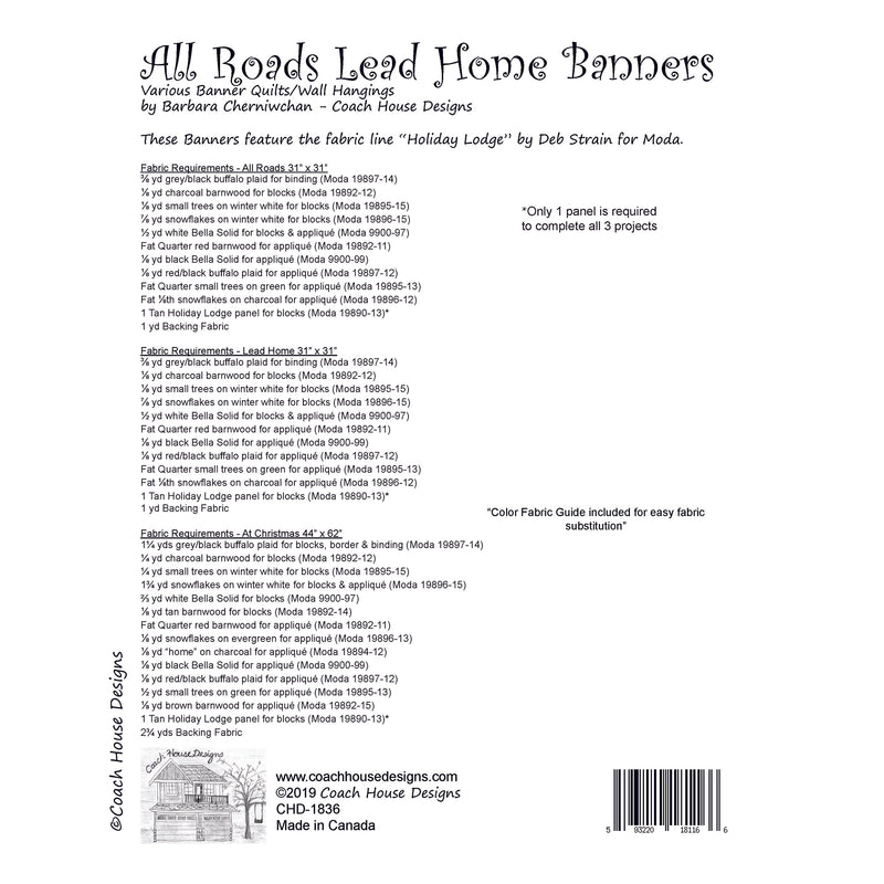All Roads Lead Home Banners Downloadable PDF Quilt Pattern