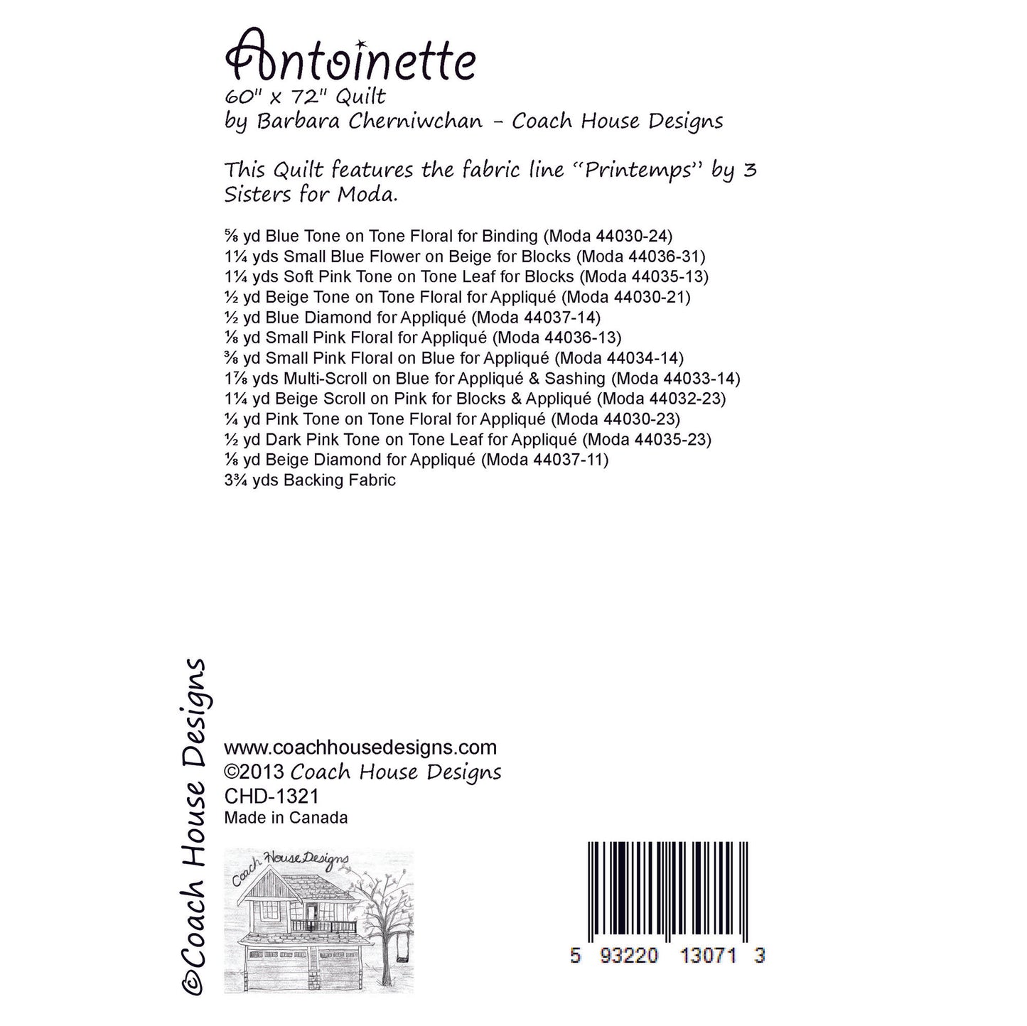 Antoinette Downloadable PDF Quilt Pattern