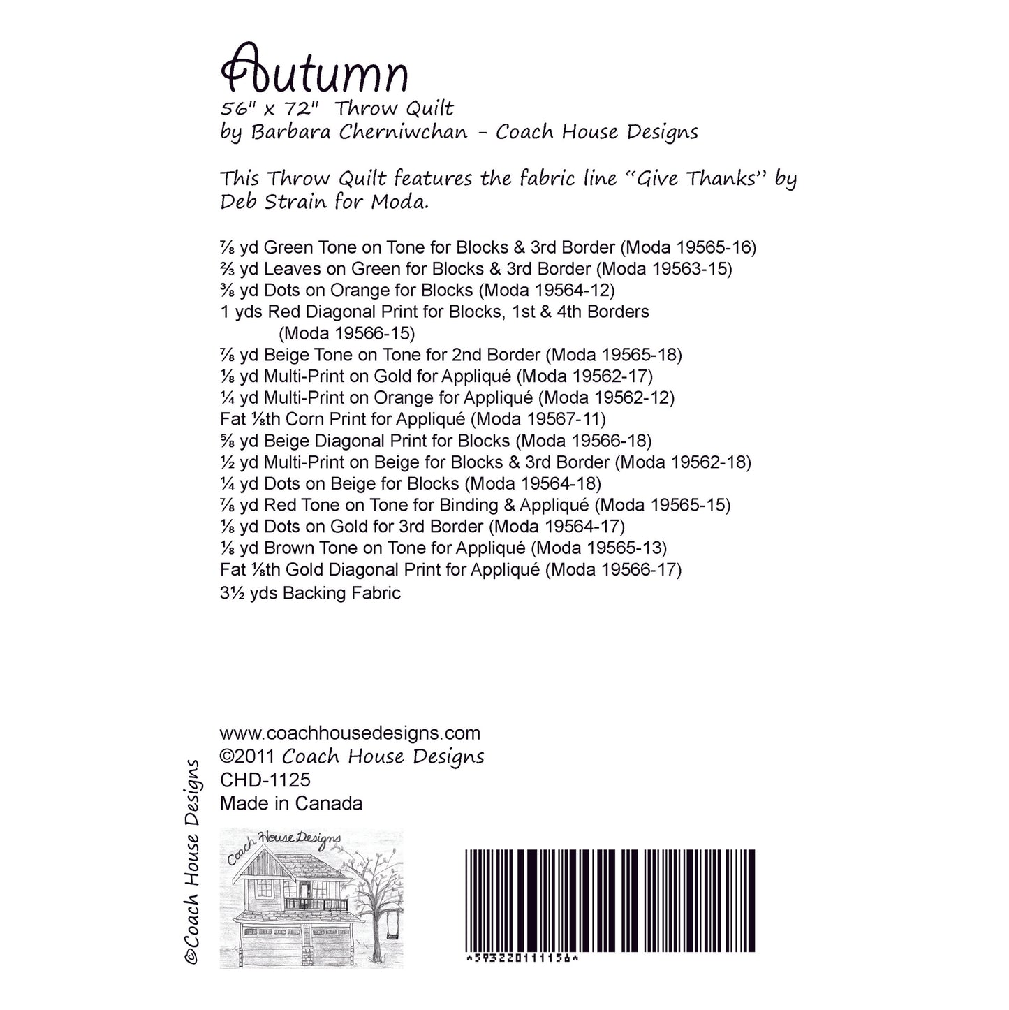 Autumn Downloadable PDF Quilt Pattern