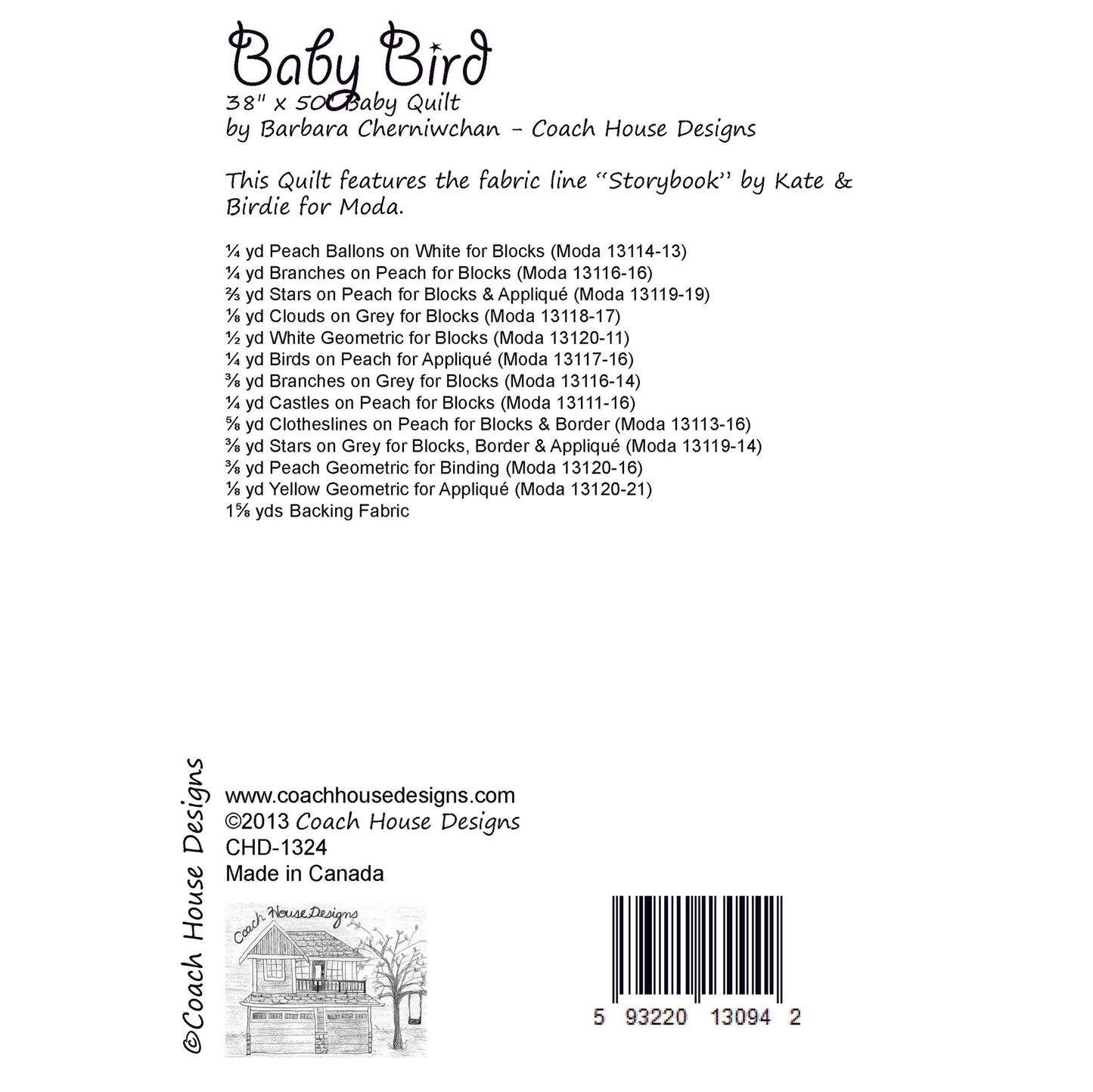 Baby Bird Quilt Pattern