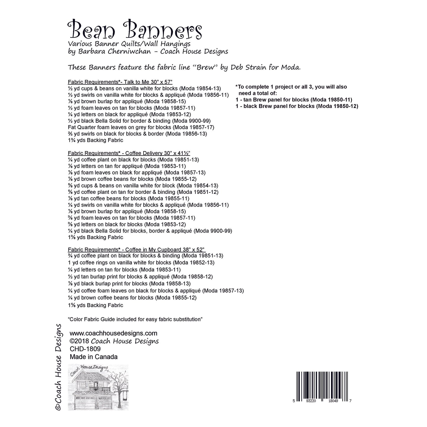 Bean Banners Quilt Pattern