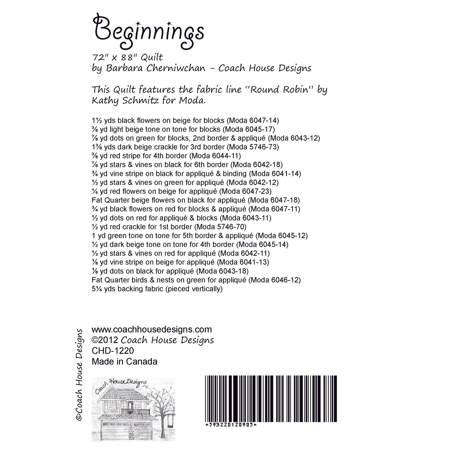 Beginnings Quilt Pattern