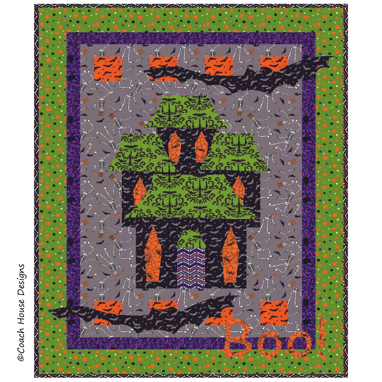 Boo! Three Downloadable PDF Quilt Pattern