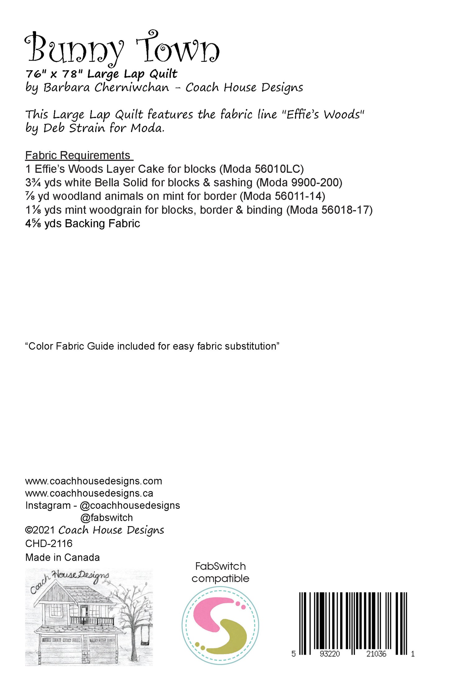 Bunny Town Downloadable PDF Quilt Pattern