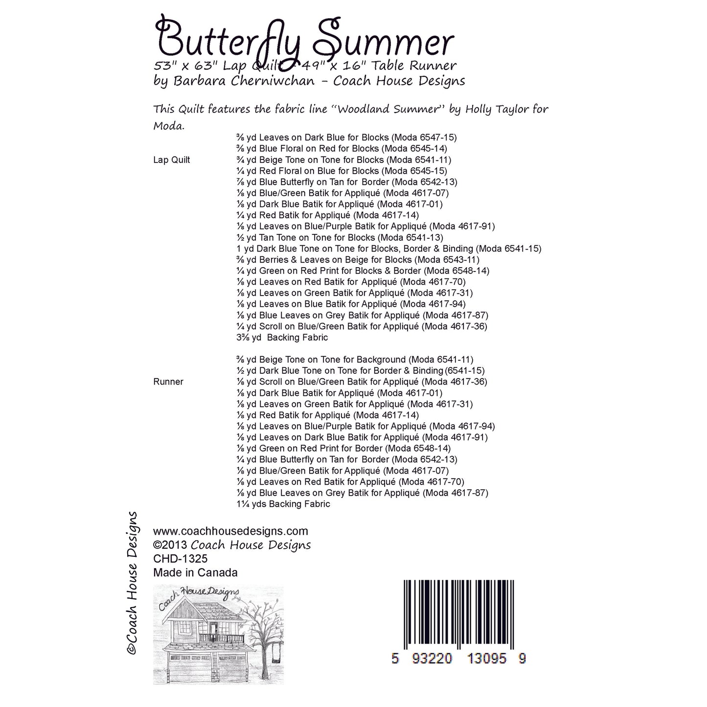 Butterfly Summer Quilt Pattern