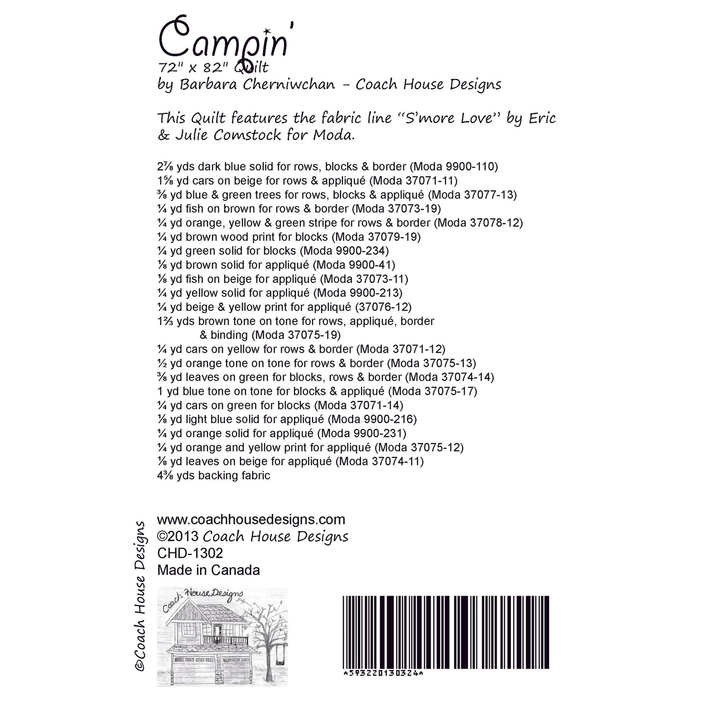 Campin’ Quilt Pattern