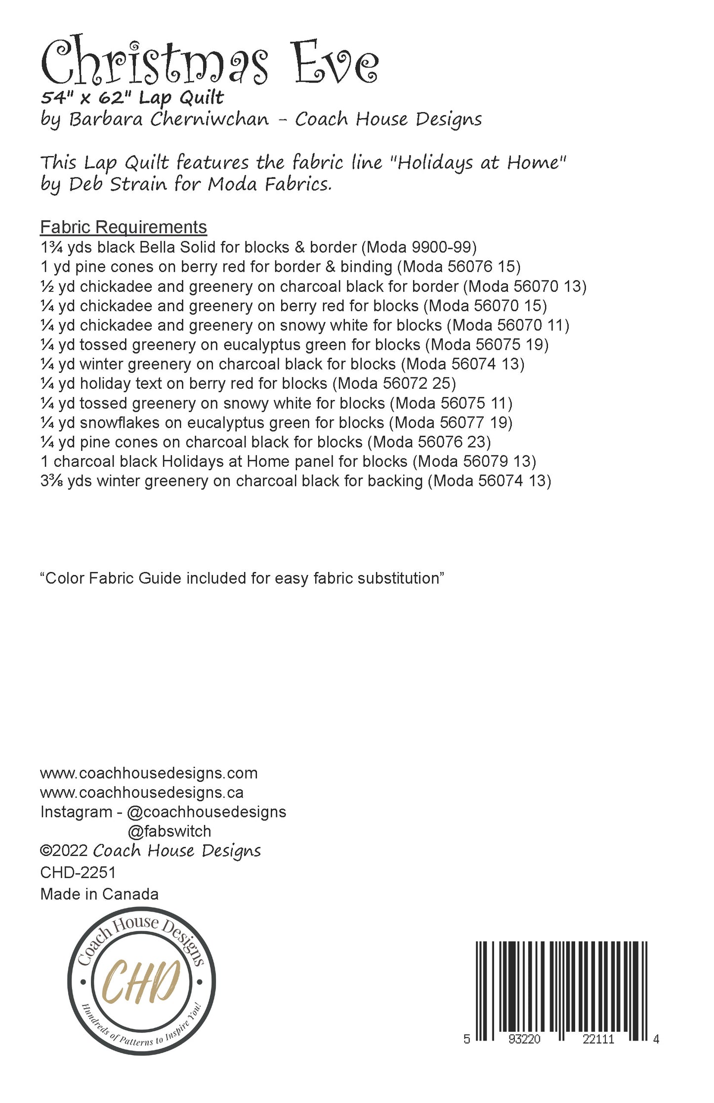 Christmas Eve Quilt Pattern