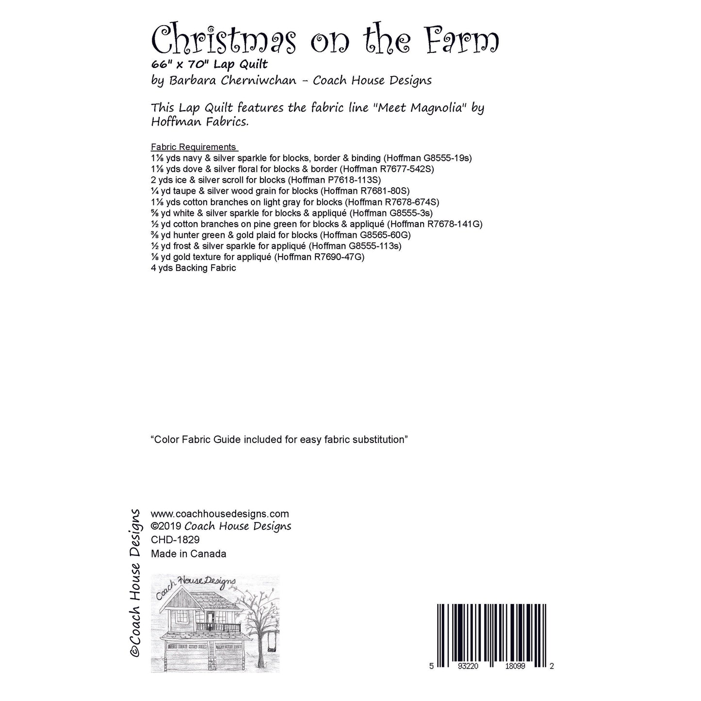 Christmas on the Farm Downloadable PDF Quilt Pattern