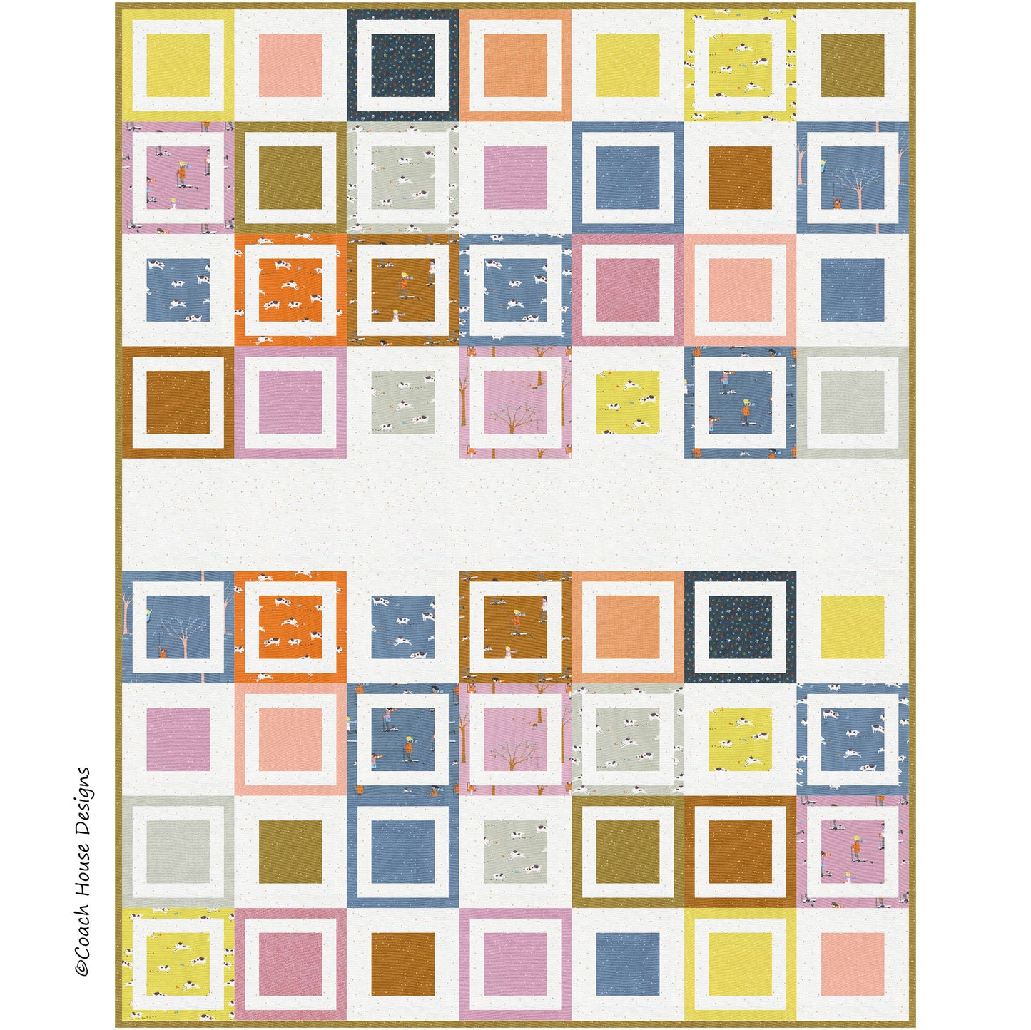 Dinosaur Steps Downloadable PDF Quilt Pattern