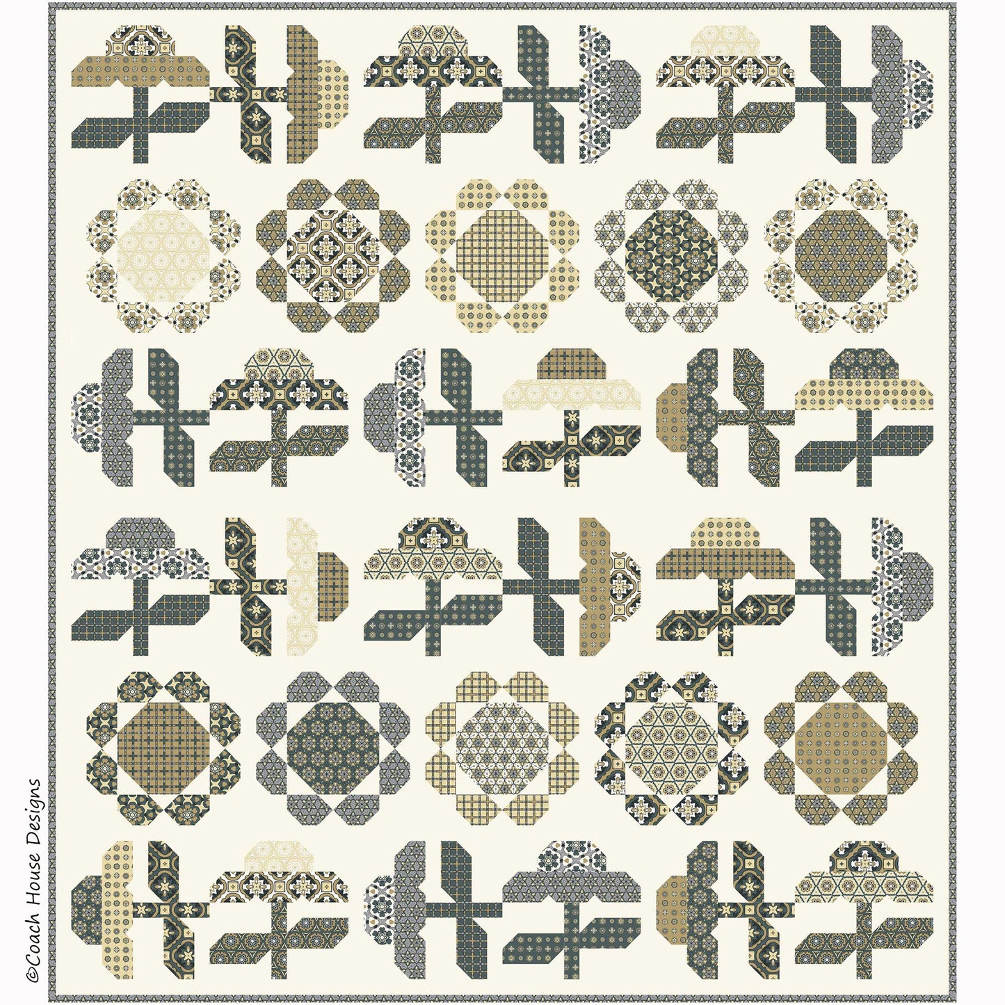Farmhouse Flora Lap Quilt Kit
