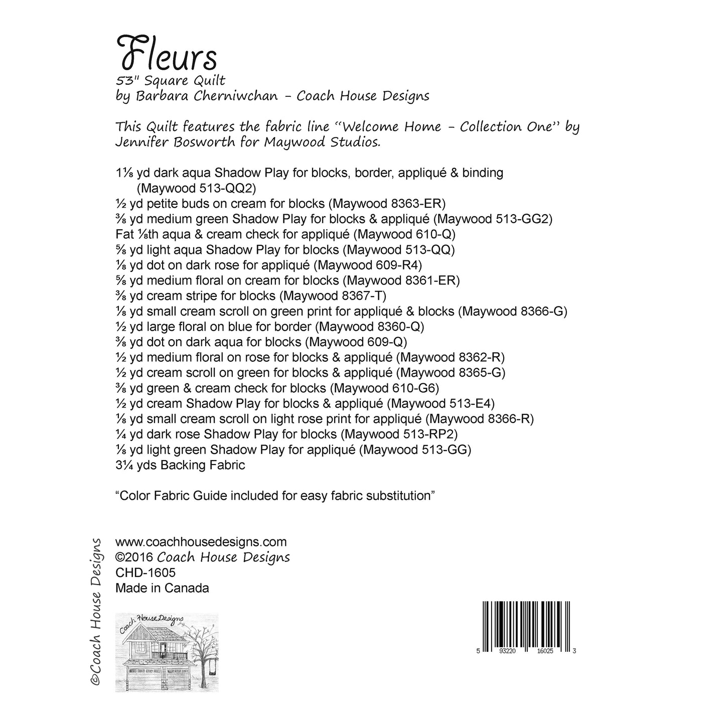 Fleurs Quilt Pattern