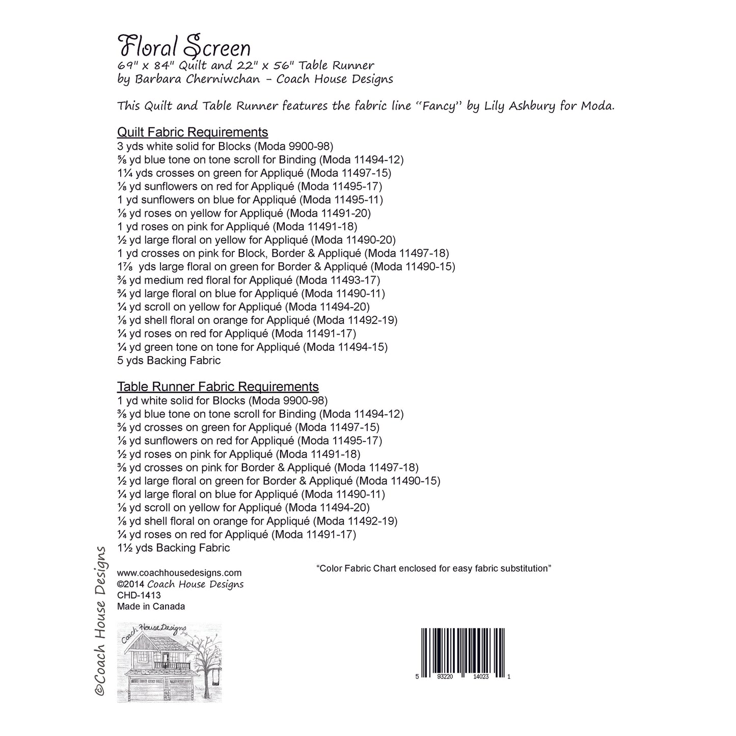 Floral Screen Quilt Pattern