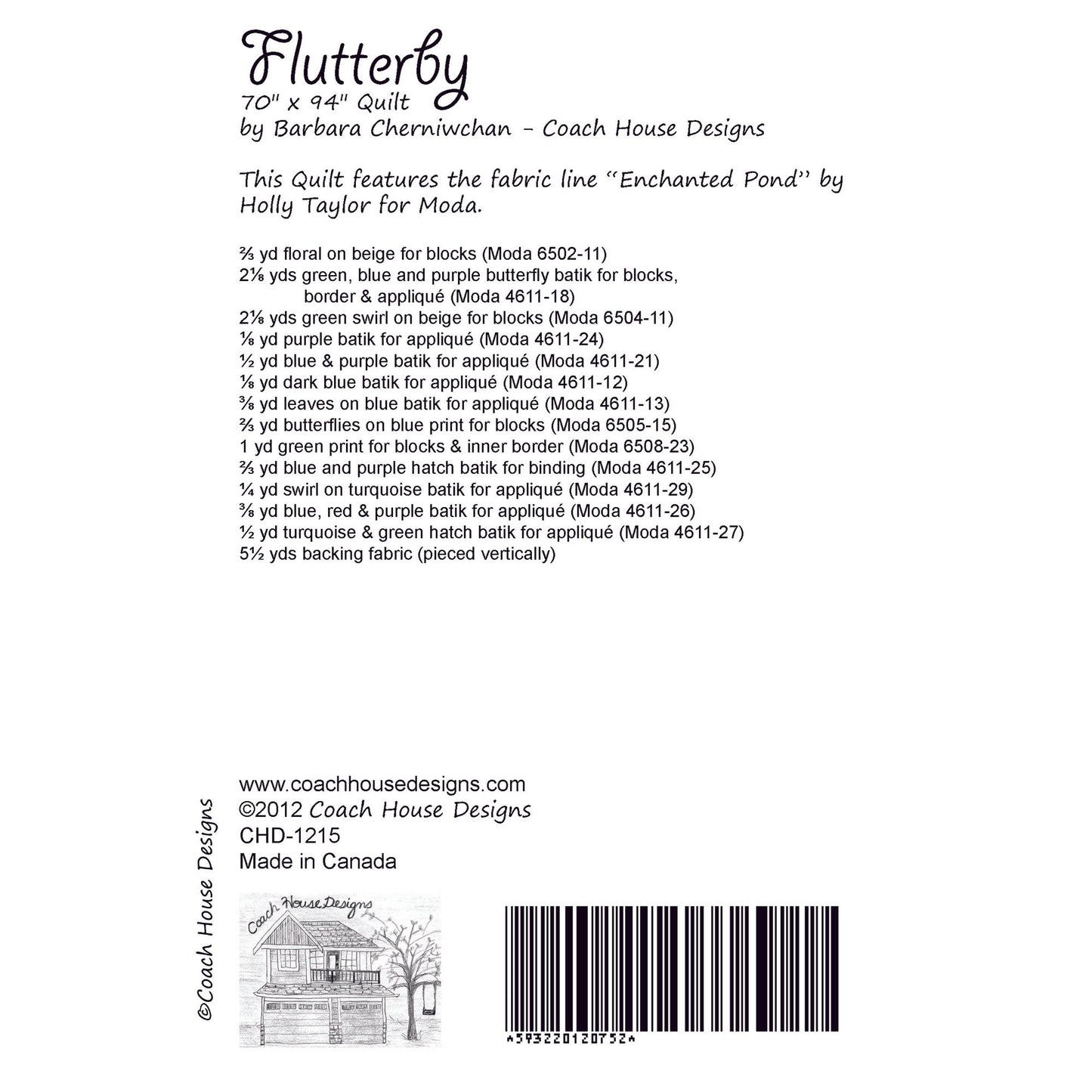 Flutterby Quilt Pattern