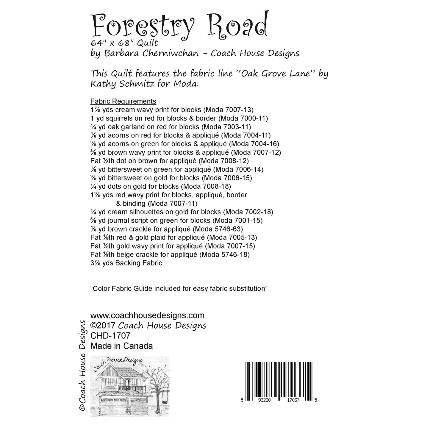 Forestry Road Downloadable PDF Quilt Pattern