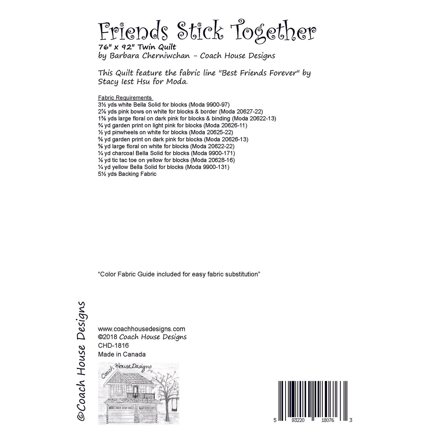 Friends Stick Together Downloadable PDF Quilt Pattern