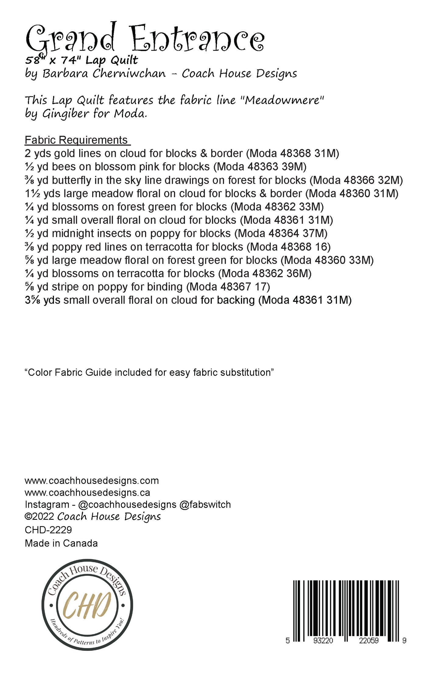 Grand Entrance Quilt Pattern