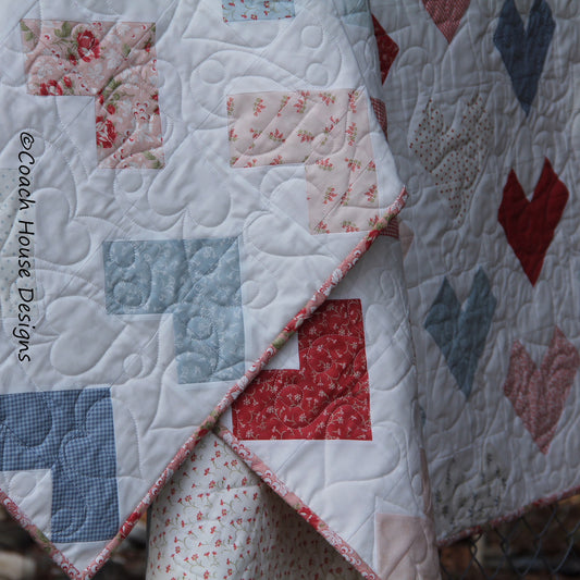 Hearts A-Flutter Downloadable PDF Quilt Pattern