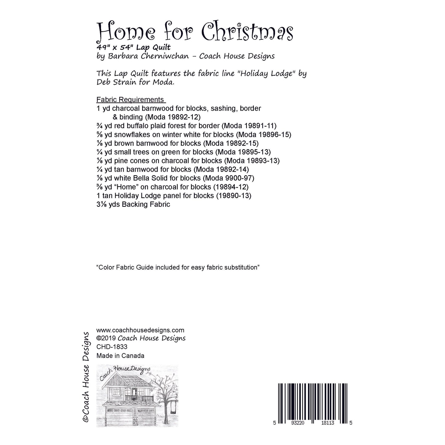 Home for Christmas Downloadable PDF Quilt Pattern