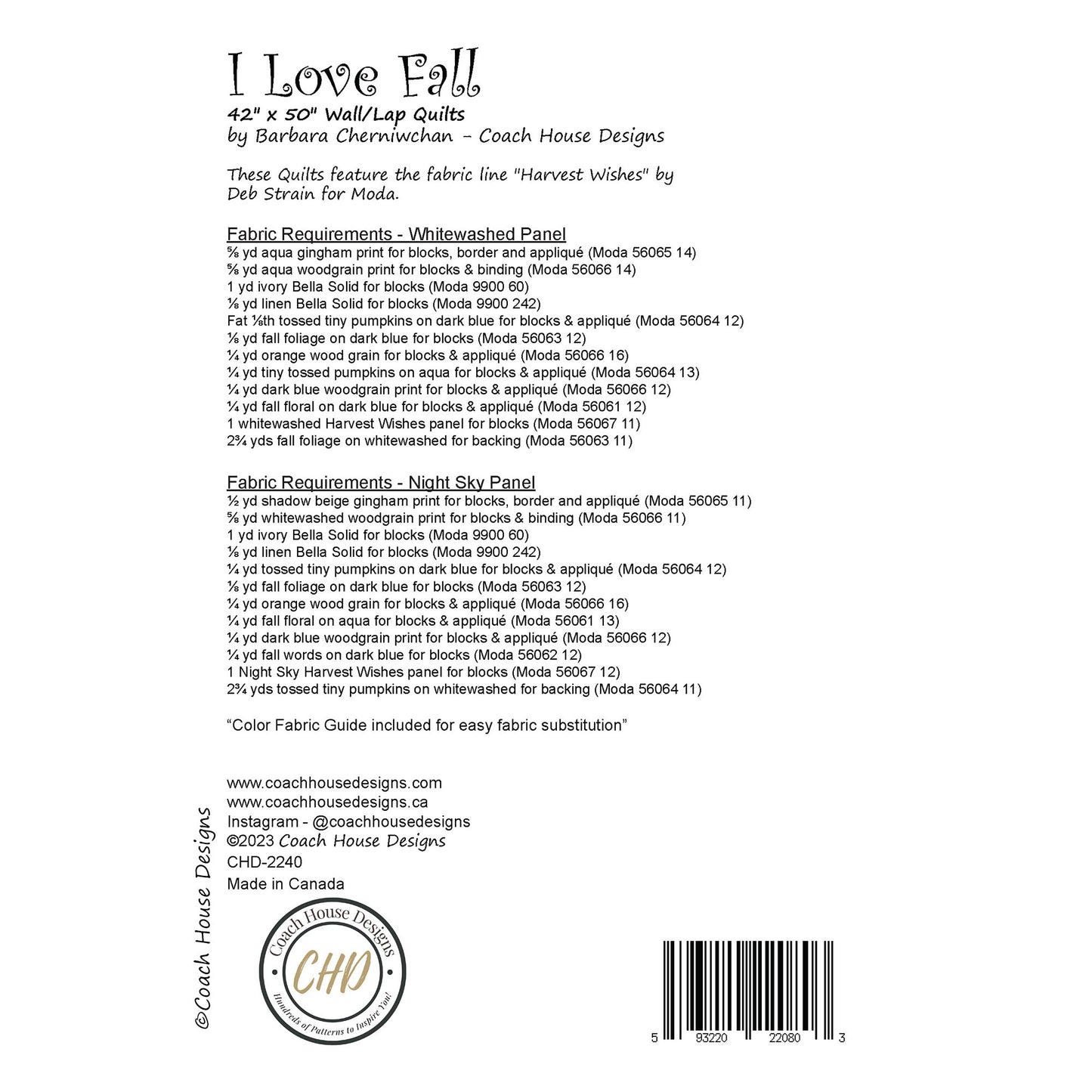 I Love Fall Downloadable PDF Quilt Pattern