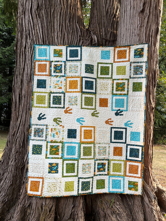 Dinosaur Steps Downloadable PDF Quilt Pattern