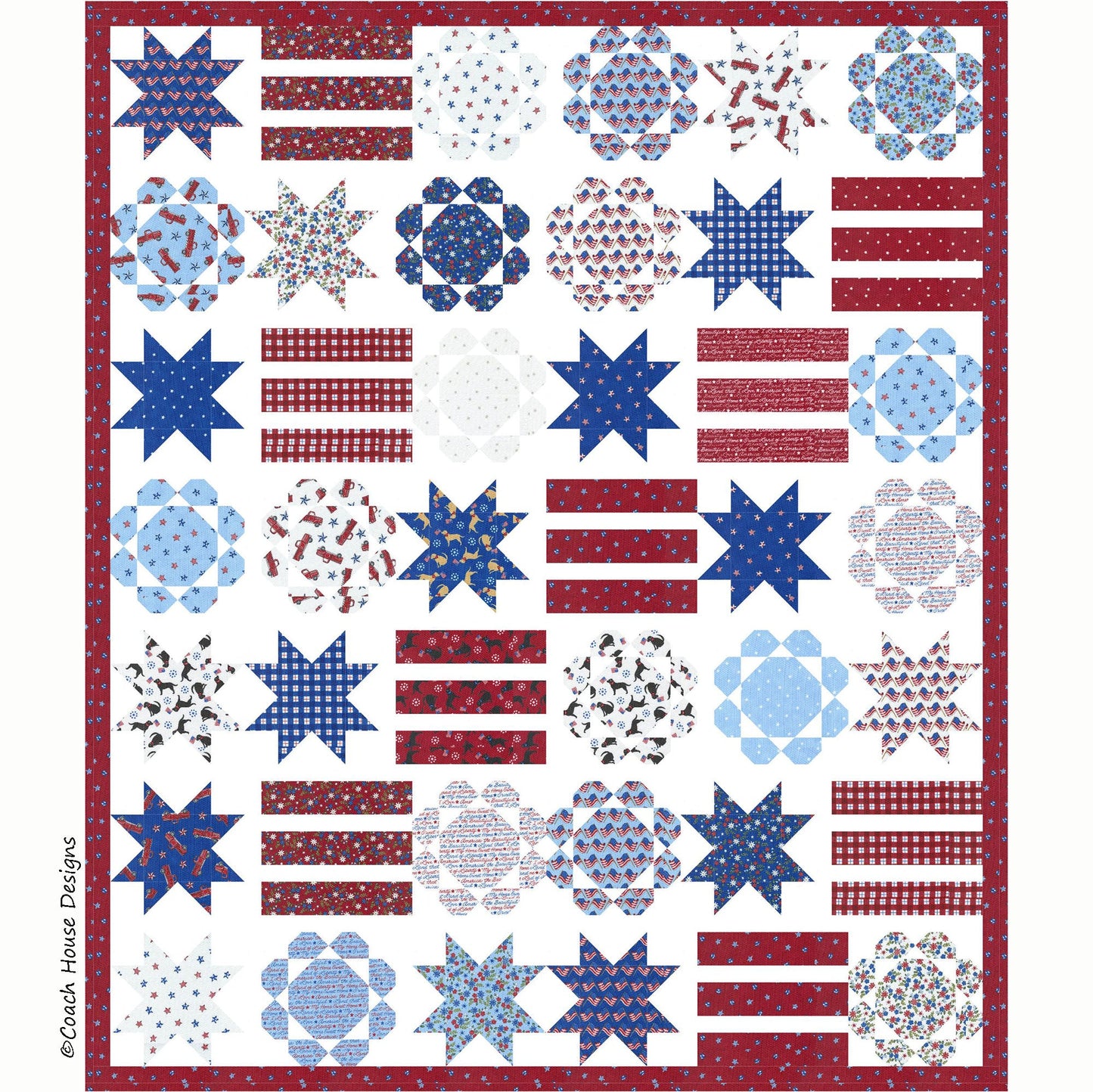 Independence Day Cake Downloadable PDF Quilt Pattern