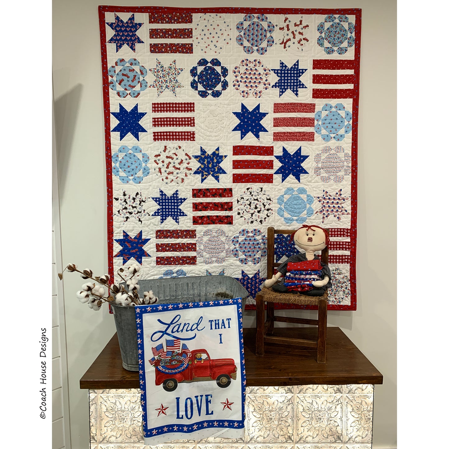 Independence Day Cake Downloadable PDF Quilt Pattern