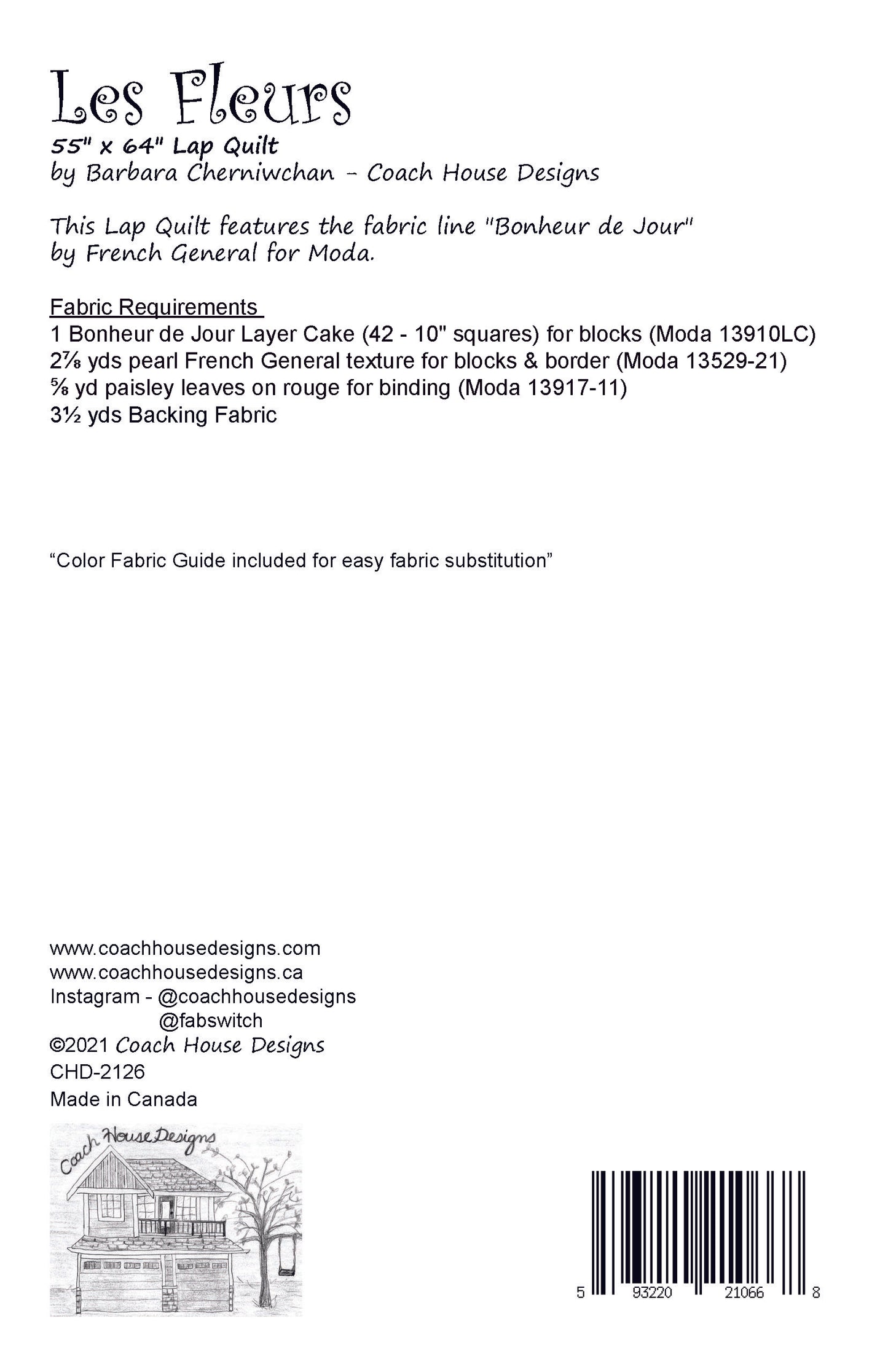 Les Fleurs Quilt Pattern